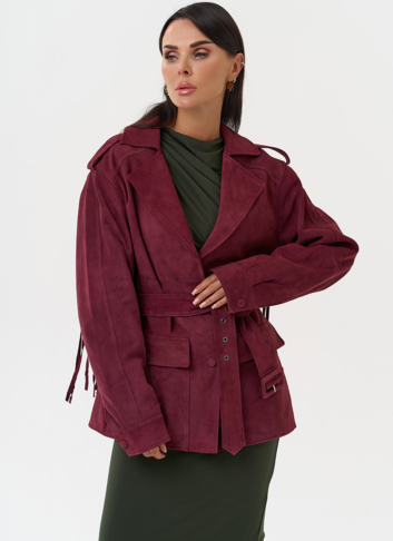 Жакет из натуральной замши с бахромой