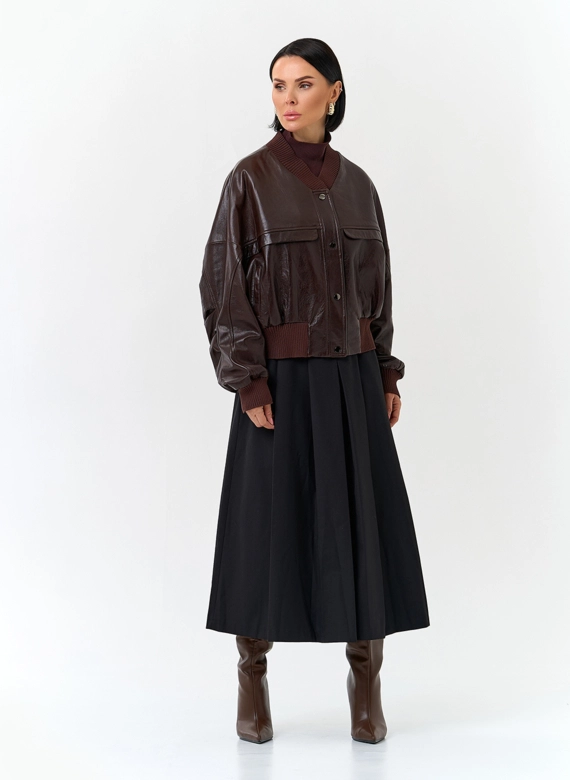 Женская куртка из натуральной кожи