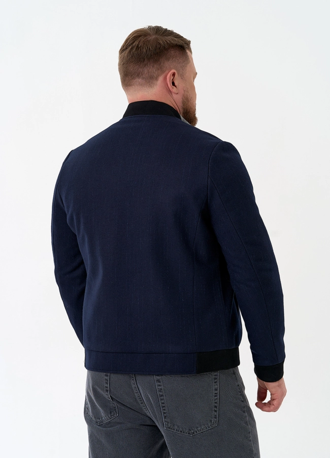 фото Мужское укороченное пальто бомбер модель № 32894