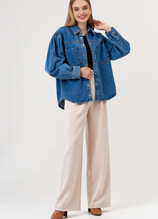 Куртка джинсовая синего цвета модель № 21179 универмаг малина