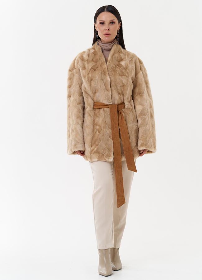 фото Женская шуба из скандинавской норки модель № 27627