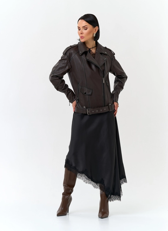 Женская косуха из натуральной кожи