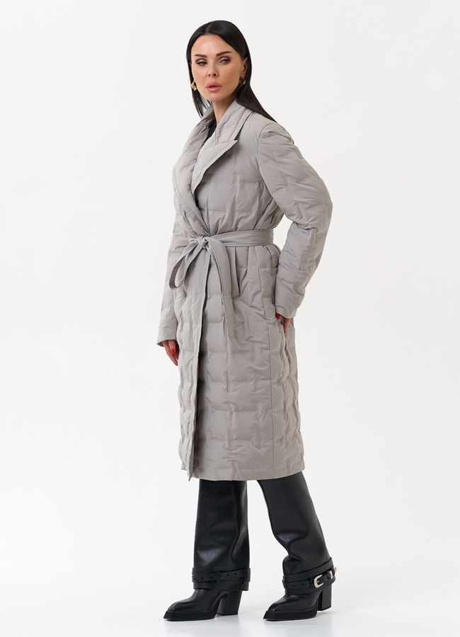 Женское утепленное пальто с английским воротником модель № 29899 в рассрочку