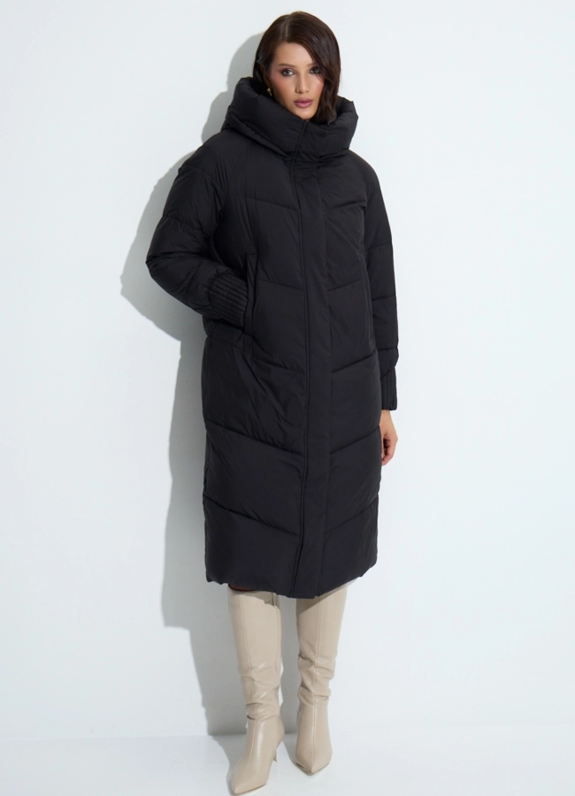 Женский пуховик с капюшоном модель № 33744 универмаг малина фото