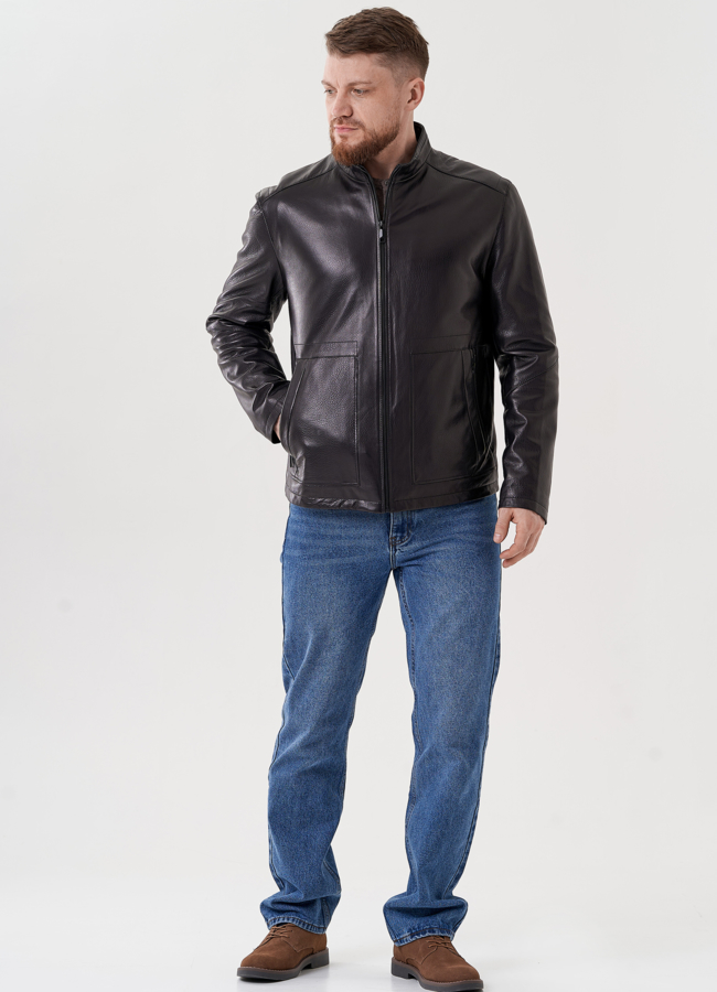 Мужская кожаная куртка  модель № 24436 в рассрочку