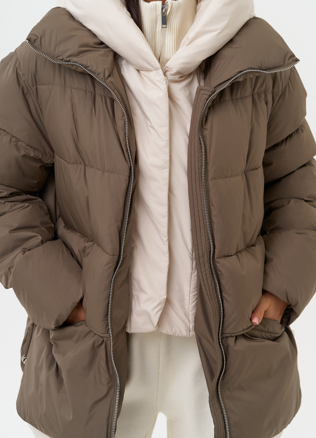 Женская зимняя куртка с капюшоном модель № 31291 в кредит