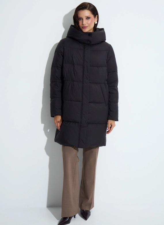 Женский пуховик с капюшоном фото